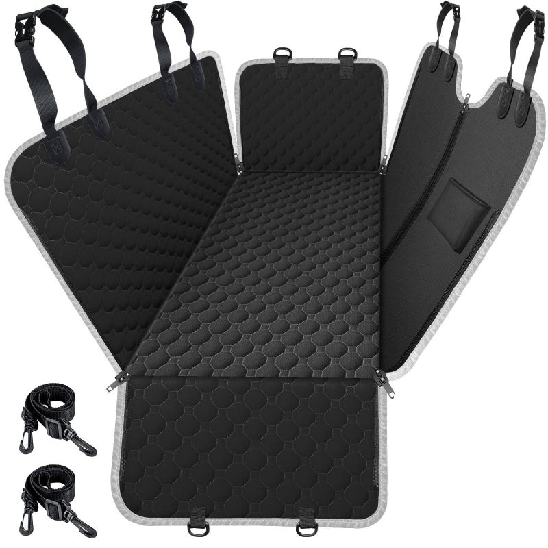 Mancro Dog Car Seat Cover for Back Seat, 2026 Upgraded 600D Heavy Duty Waterproof & Scratch-Resistant Dog Hammock for Car, Back Seat Pet Cover for Dogs with Sedan, Trucks and SUVs, Standard, Black - Image 1